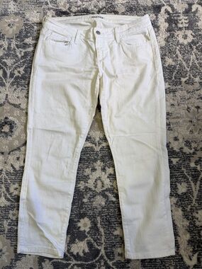 Guess White Cropped Ankle Jeans